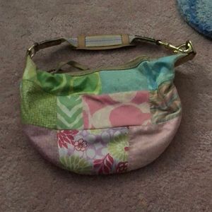 Coach patterned shoulder bag